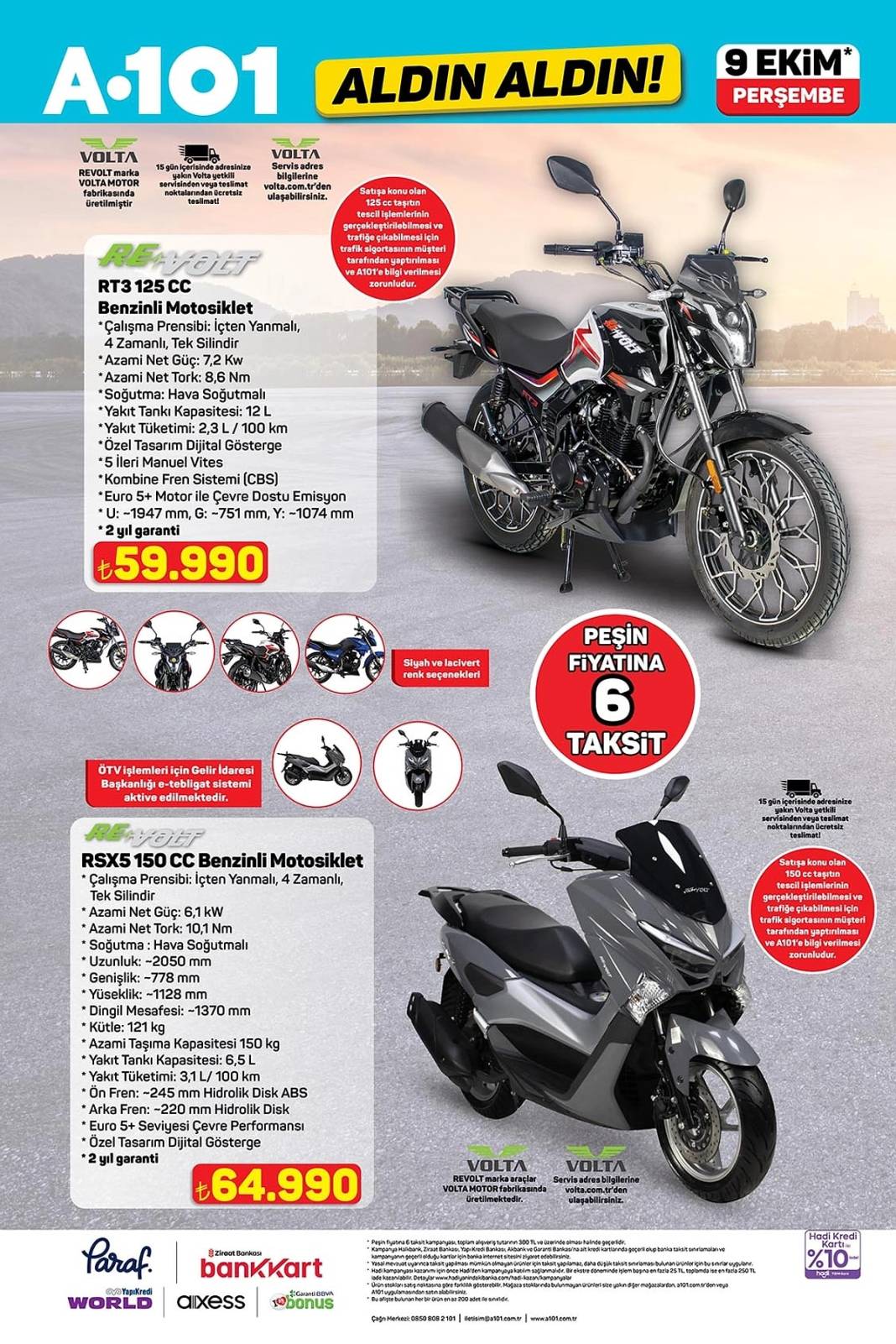 A101'e benzinli motosiklet ve tm otomatik kahve makinesi geliyor: A101 9 Ekim aktüel kataloğu yayımlandı! 2