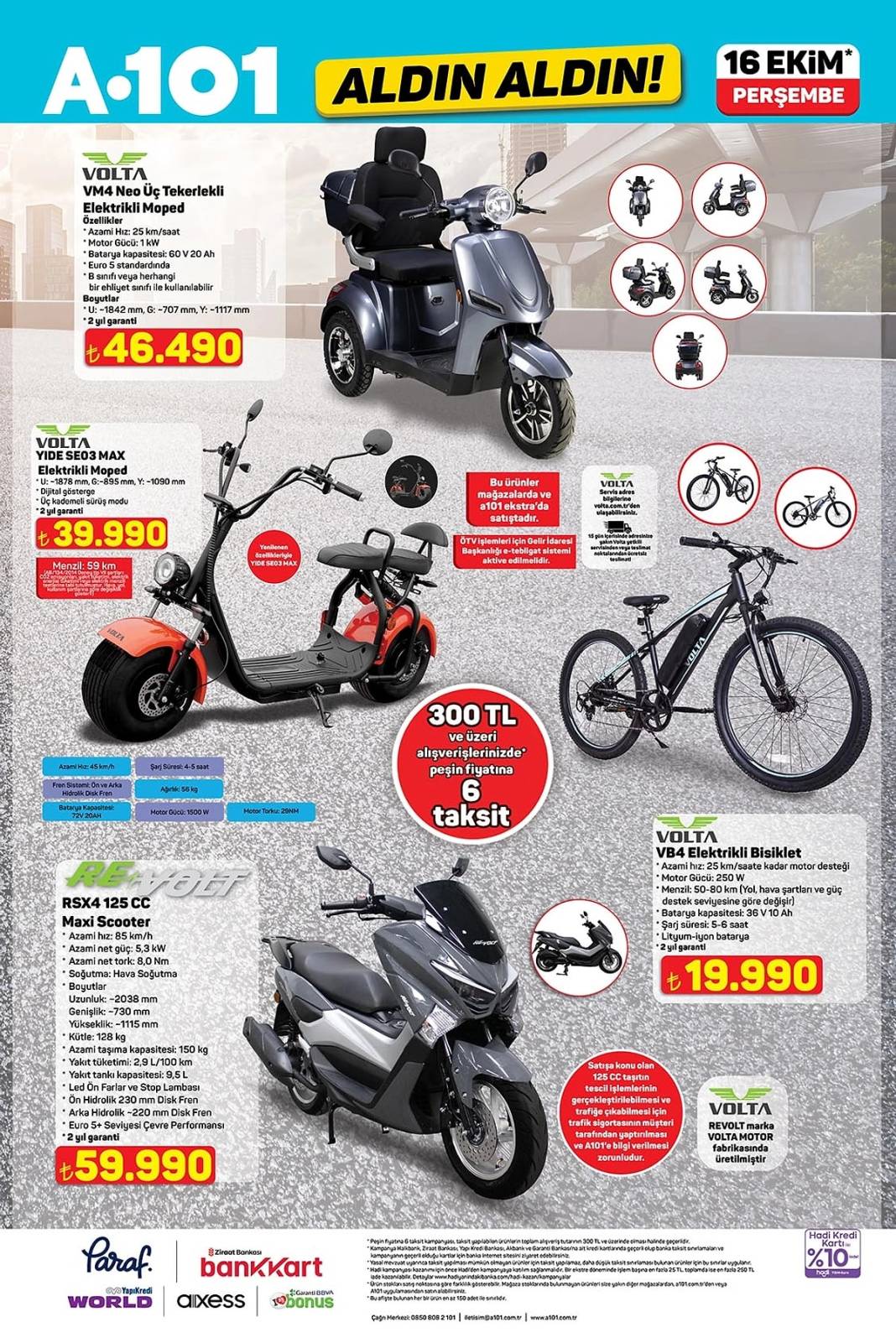 A101'e elektrikli moped ve televizyon geliyor: A101 16 Ekim aktüel kataloğu yayımlandı! 5