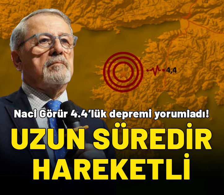 4.4'lük Marmaris depremine Naci Görür'den yorum: Uzun süredir hareketli...