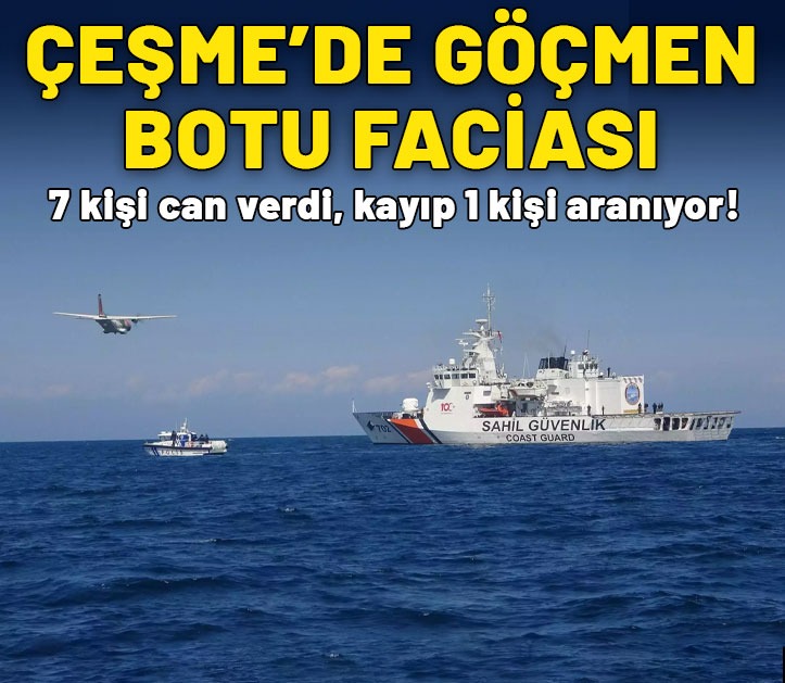 Çeşme'de göçmen teknesi battı: 7 kişi hayatını kaybetti