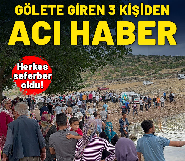 Gaziantep'te gölete giren 3 kişiden acı haber! Vatandaşlar seferber oldu