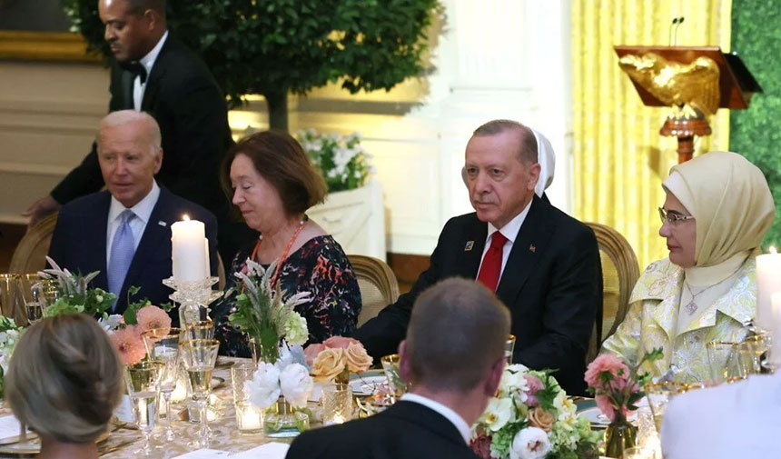 Cumhurbaşkanı Erdoğan ve eşi Biden'ın verdiği resmi yemeğe katıldı