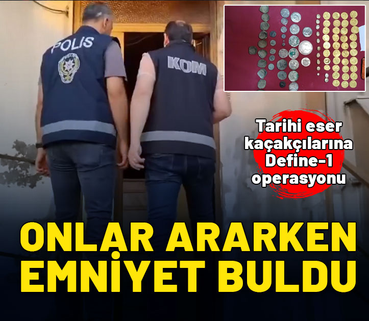 Tarihi eser kaçakçılarına Define operasyonu! Onlar ararken emniyet buldu