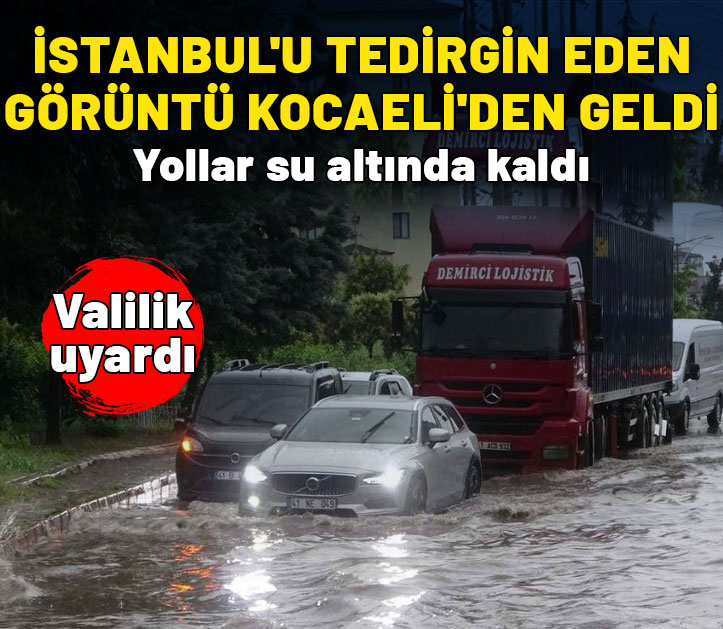 Beklenen sağanak Kocaeli'yi vurdu