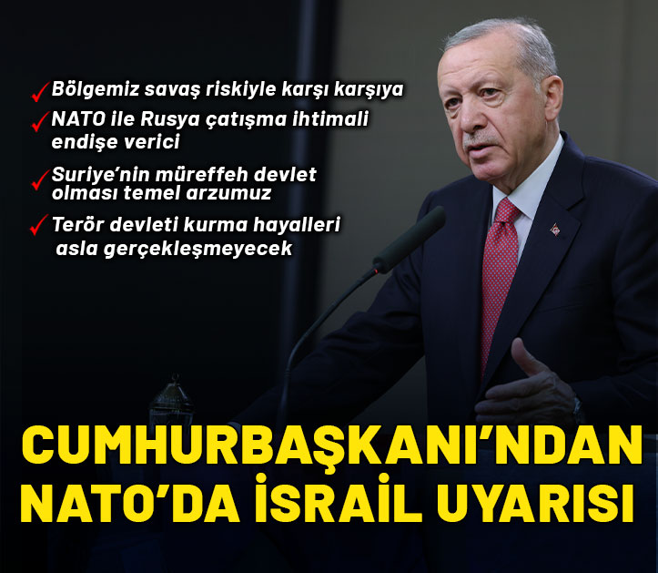 Cumhurbaşkanı'ndan NATO'da İsrail uyarısı