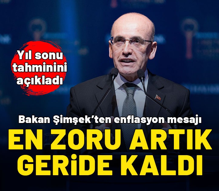 Bakan Şimşek'ten enflasyon mesajı: En zoru geride kaldı