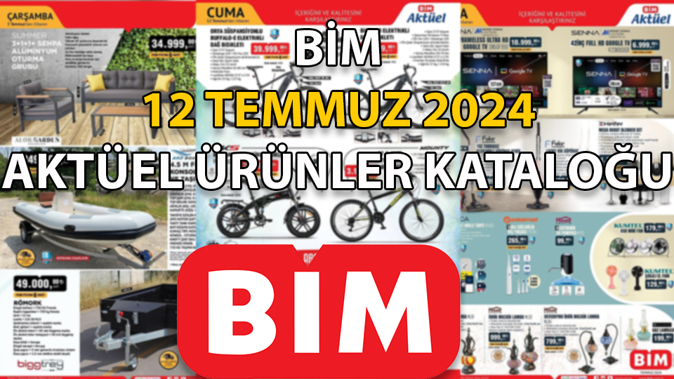 BİM 12 TEMMUZ KATALOĞU 2024: Bu Cuma BİM’de neler var? Çaydanlık, aşure tenceresi, akıllı saat, elektrikli bisiklet…