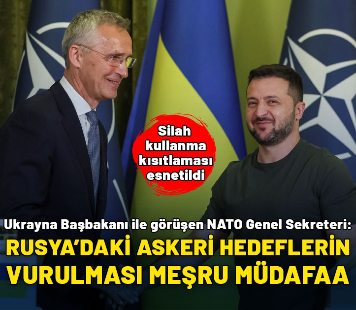 Ukrayna Başbakanı ile görüşen NATO Genel Sekreteri: Rusya'daki askeri hedeflerin vurulması meşru müdafaa