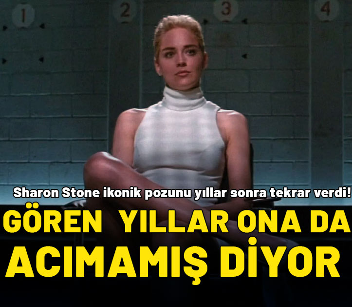 Sharon Stone ikonik pozunu yıllar sonra tekrar verdi! Gören yıllar ona da acımamış diyor