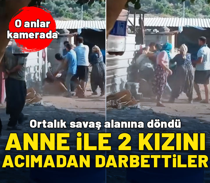 O anlar kamerada! Anne kıza öldüresiye miras dayağı!