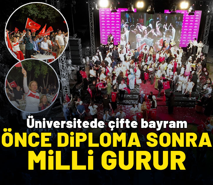 Üniversitede çifte heyecan! Önce diploma, sonra Milli gurur