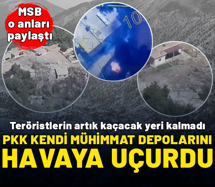 MSB: PKK’lı teröristler mühimmat depolarını havaya uçurdu