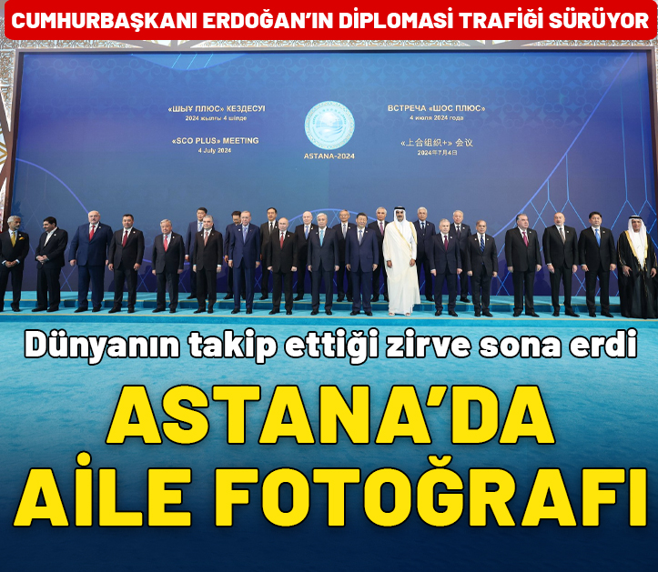 Liderler Astana'da aile fotoğrafı çektirmek için bir araya geldi