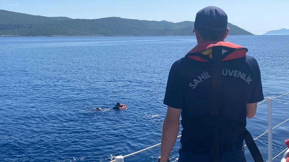 Bodrum'da şaşkına çeviren olay! Yüzerek Yunan adasına geçmeye çalıştı