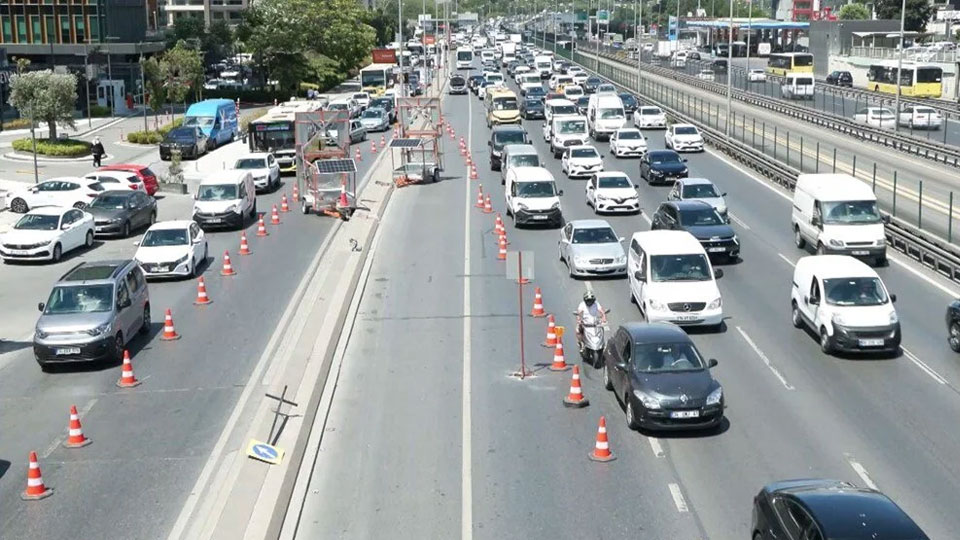 75 günlük çalışma başladı: E-5'te yoğunluk oluştu!