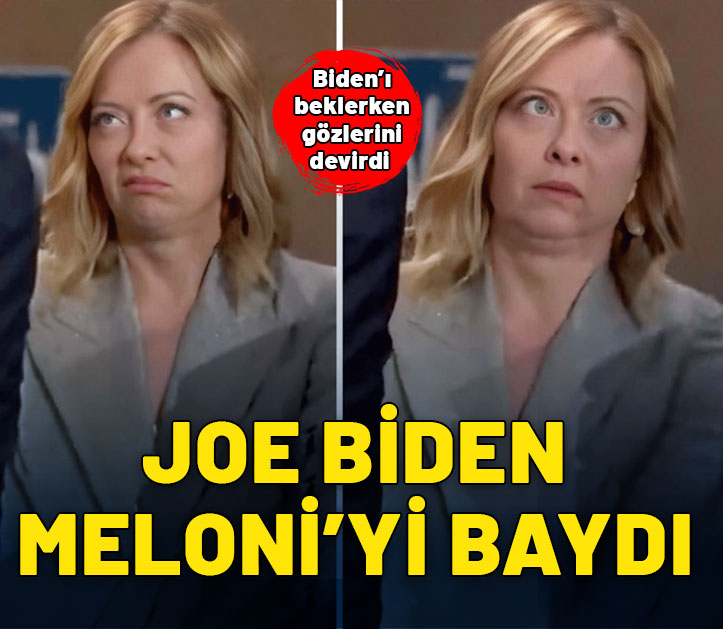 Joe Biden Meloni'yi baydı: Beklerken gözlerini devirdi