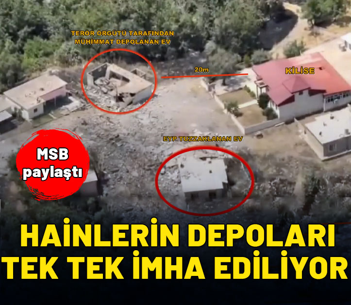 MSB paylaştı: PKK'nın mühimmat depoları imha ediliyor