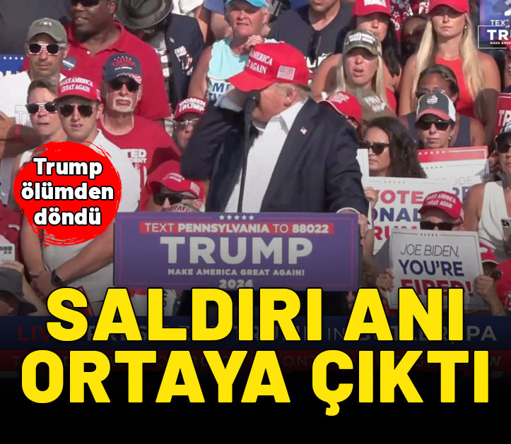 Donald Trump'a saldırı anı kamerada