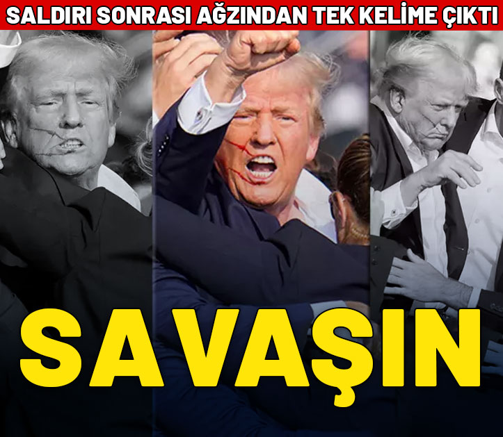 Trump saldırı sonrası yumruğunu kaldırıp tek bir kelime söyledi