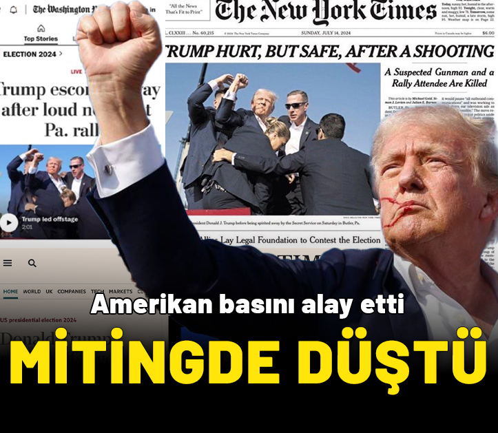 Amerikan medyası Trump suikastını ciddiye almadı: Mitingde düştü