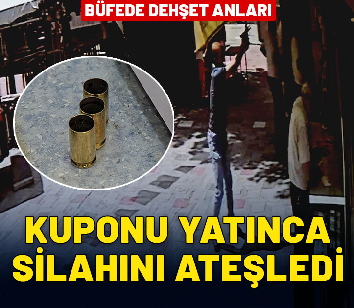 Büfede dehşet anları: Kuponu yatınca silahını ateşledi