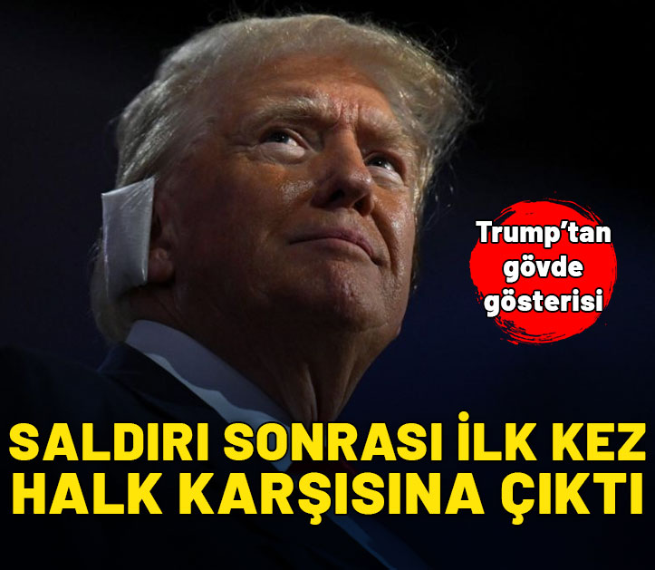 Trump’tan gövde gösterisi: Saldırı sonrası ilk kez halk karşısına çıktı