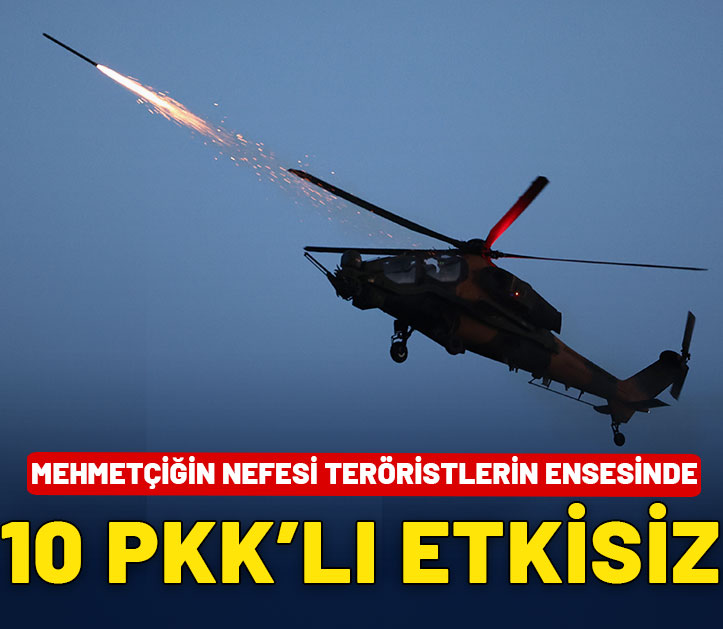 Mehmetçiğin nefesi teröristlerin ensesinde: 10 PKK'lı etkisiz