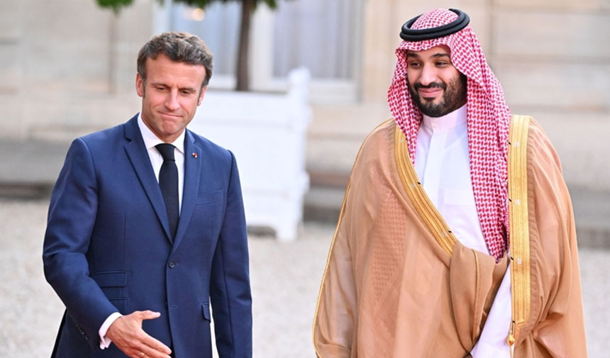 Suudi Arabistan Veliaht Prensi Bin Selman ile Macron görüştü