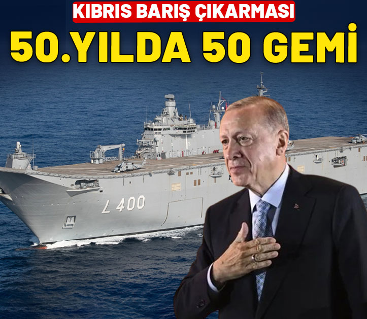 Kıbrıs'a barış çıkarması! 50. yılda 50 gemi ile gidilecek