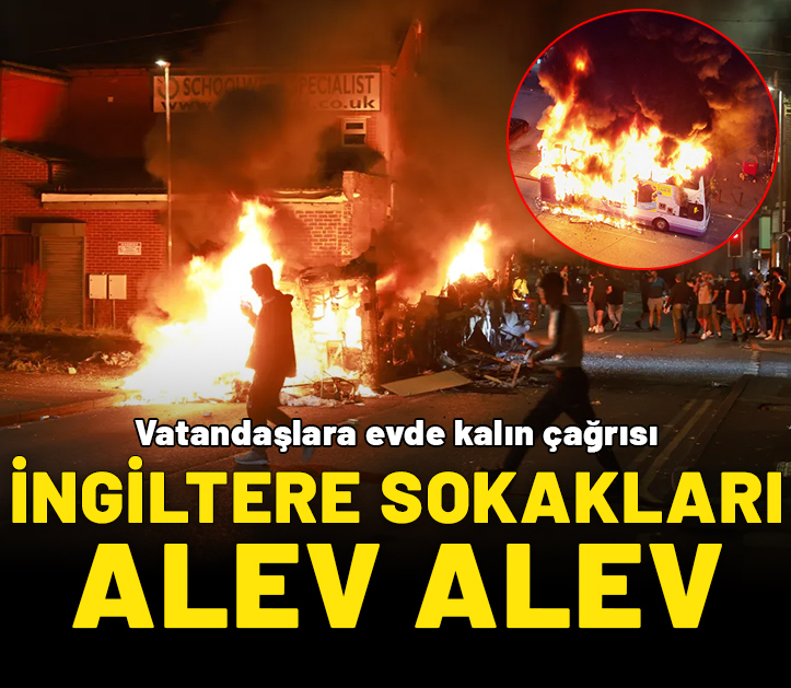 İngiltere sokakları alev alev yanıyor: Leeds protestolarında vatandaşlara evde kalın çağrısı