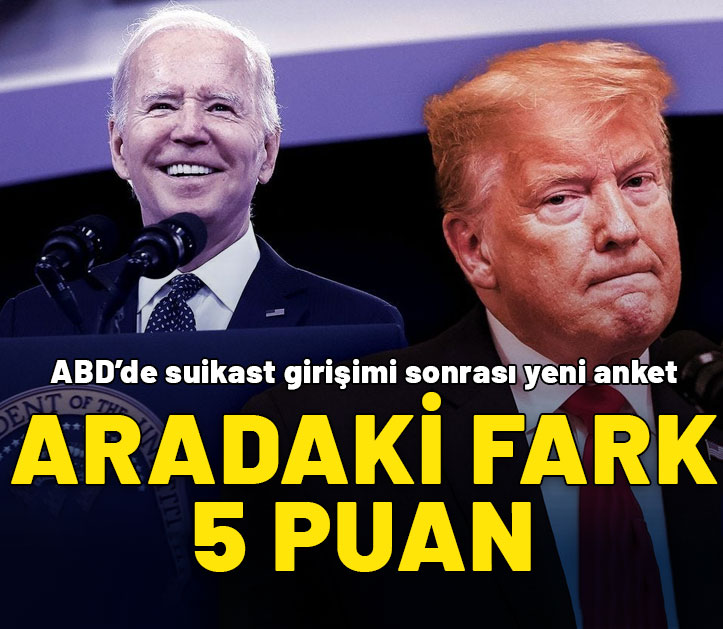 ABD'de suikast girişimi sonrası yeni anket: Aradaki fark 5 puan oldu