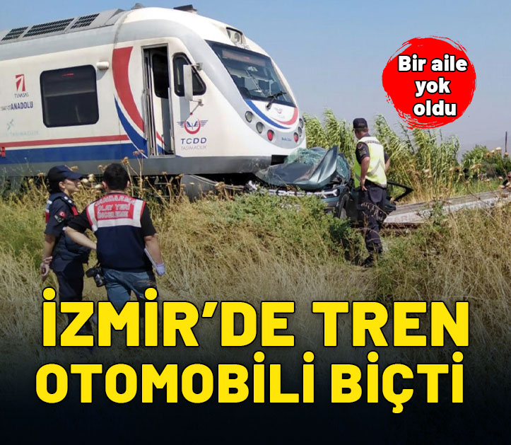 İzmir'de tren faciası! Otomobili biçti: Ölüler var