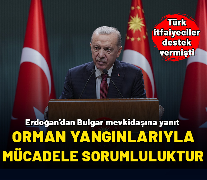 Erdoğan'dan Bulgaristan mevkidaşına yanıt