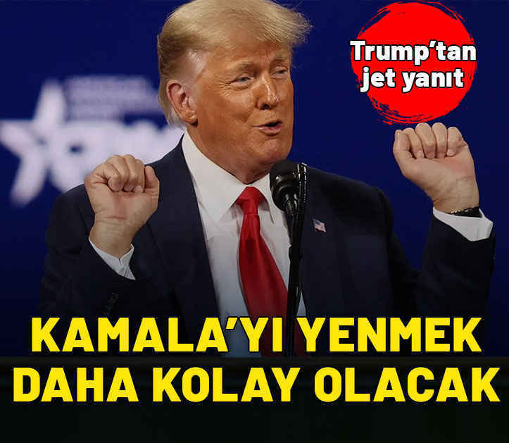 Trump'tan jet yanıt: Kamala'yı yenmek Biden’ı yenmekten daha kolay olacak