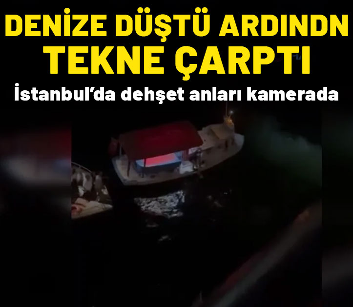 Haliç'te dehşet anları kamerada: Selfie çekerken düştü, tekne üstünden geçti