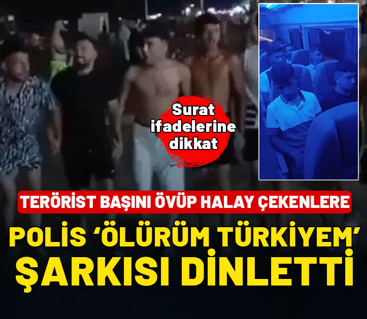 Terör halayı çekenlere yakalanınca Ölürüm Türkiyem şarkısı dinletildi