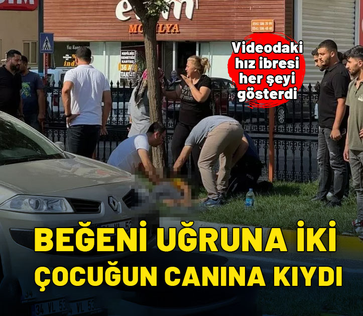 Beğeni uğruna çocuklara kıymış! Videoda hızı ayan beyan görüldü