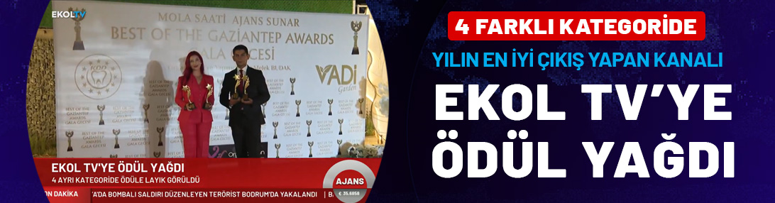 Yılın en iyi çıkış yapan kanalı Ekol TV'ye ödül yağdı