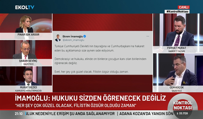 Pınar Işık Ardor ile Kontrol Noktası: İmamoğlu'ndan İsrailli Bakana yanıt