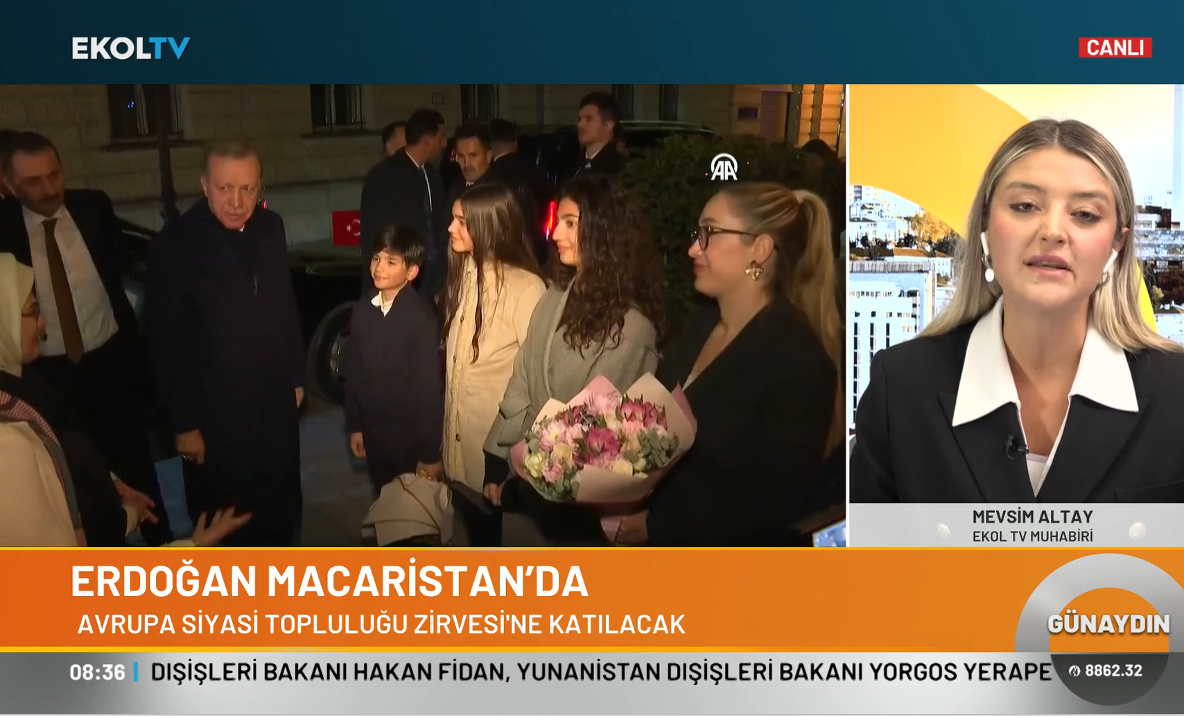 Erdoğan Macaristan'da! Ankara'nın gündemini Ekol TV muhabiri Mevsim Altay aktardı