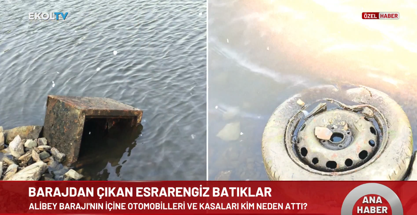 Su seviyesi azalınca ortaya çıktı: İstanbul'da barajda esrarengiz batıklar