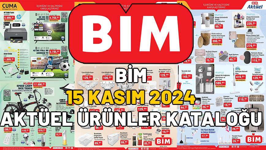 BİM 15 KASIM 2024 KATALOĞU || Bu Cuma BİM’de neler var? 15 Kasım 2024 BİM indirimli ürünler listesi