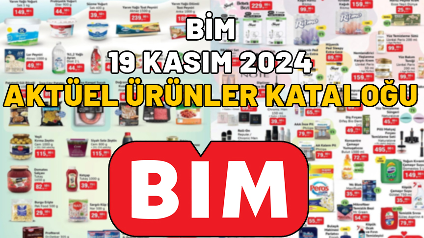 BİM 19 KASIM KATALOĞU 2024: BİM market indirimlerinde neler var? 19 Kasım 2024 BİM indirimli ürünler listesi