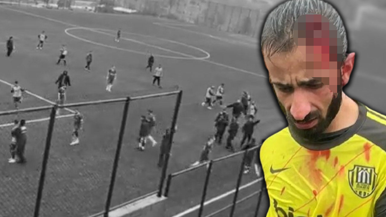 Yeşil sahalarda istenmeyen görüntü! Taraftar sahaya indi, futbolcu kanlar içinde kaldı