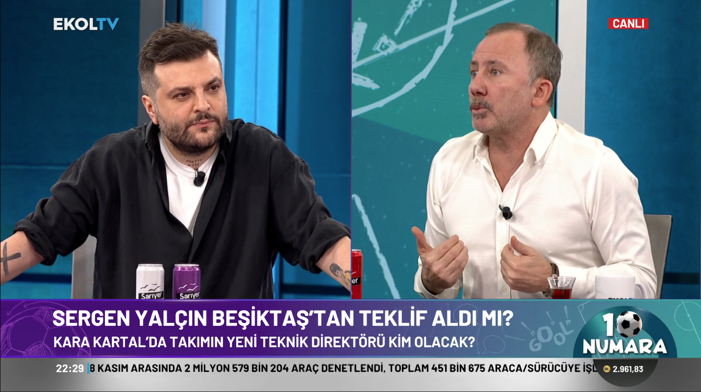 Sergen Yalçın canlı yayında açıkladı: Beşiktaş’tan teklif aldı mı?