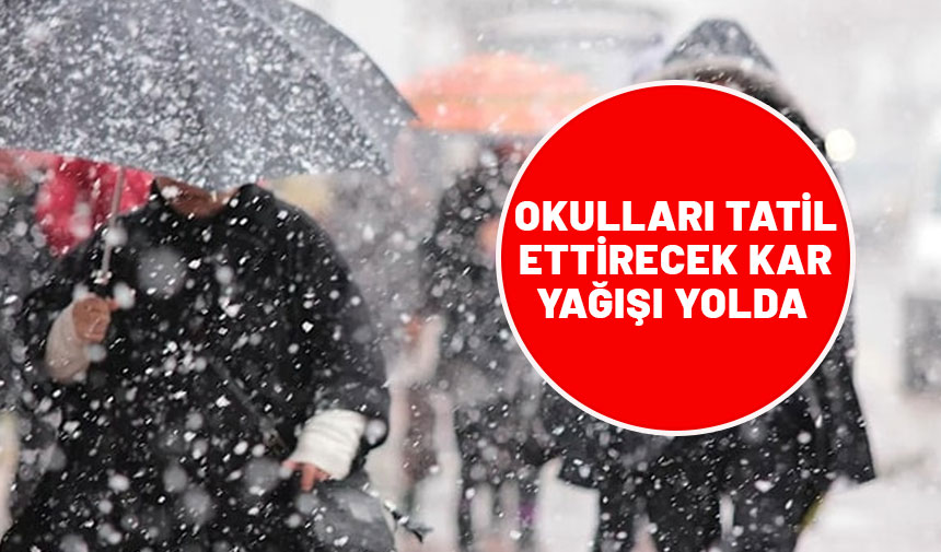 Okulları tatil ettirecek kar yağışı yolda! Türkiye için çarşamba günü uyarısı