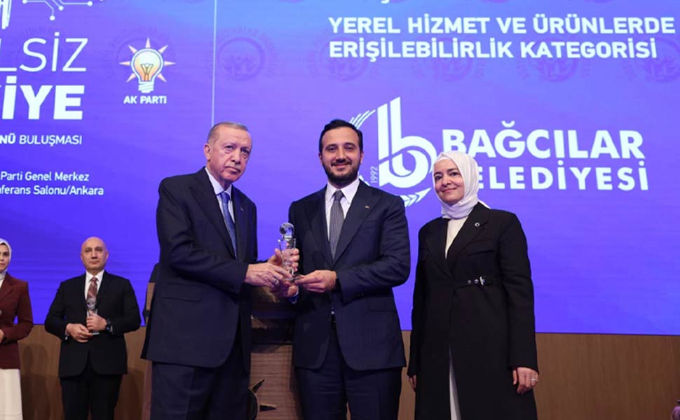 Cumhurbaşkanı Erdoğan’dan Bağcılar Belediyesi’ne “Erişilebilirlik” ödülü