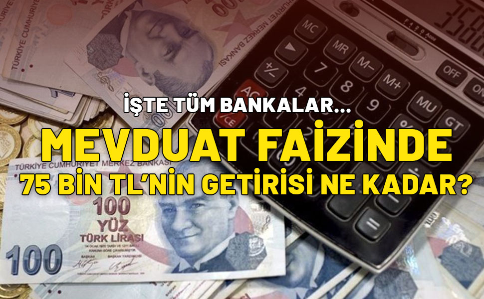 MEVDUAT FAİZİNDE 75 bin TL'nin 1 aylık getirisi ne kadar?