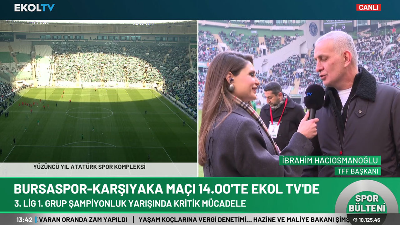 TFF Başkanı Hacıosmanoğlu, GS-TS derbisine gidecek mi? Ekol TV'ye özel açıklamalar