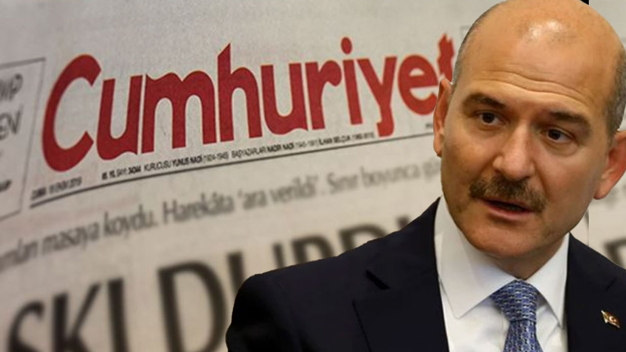 Süleyman Soylu’dan Cumhuriyet gazetesine sert tepki: Bir tane itiraz edecek insan yok mu?